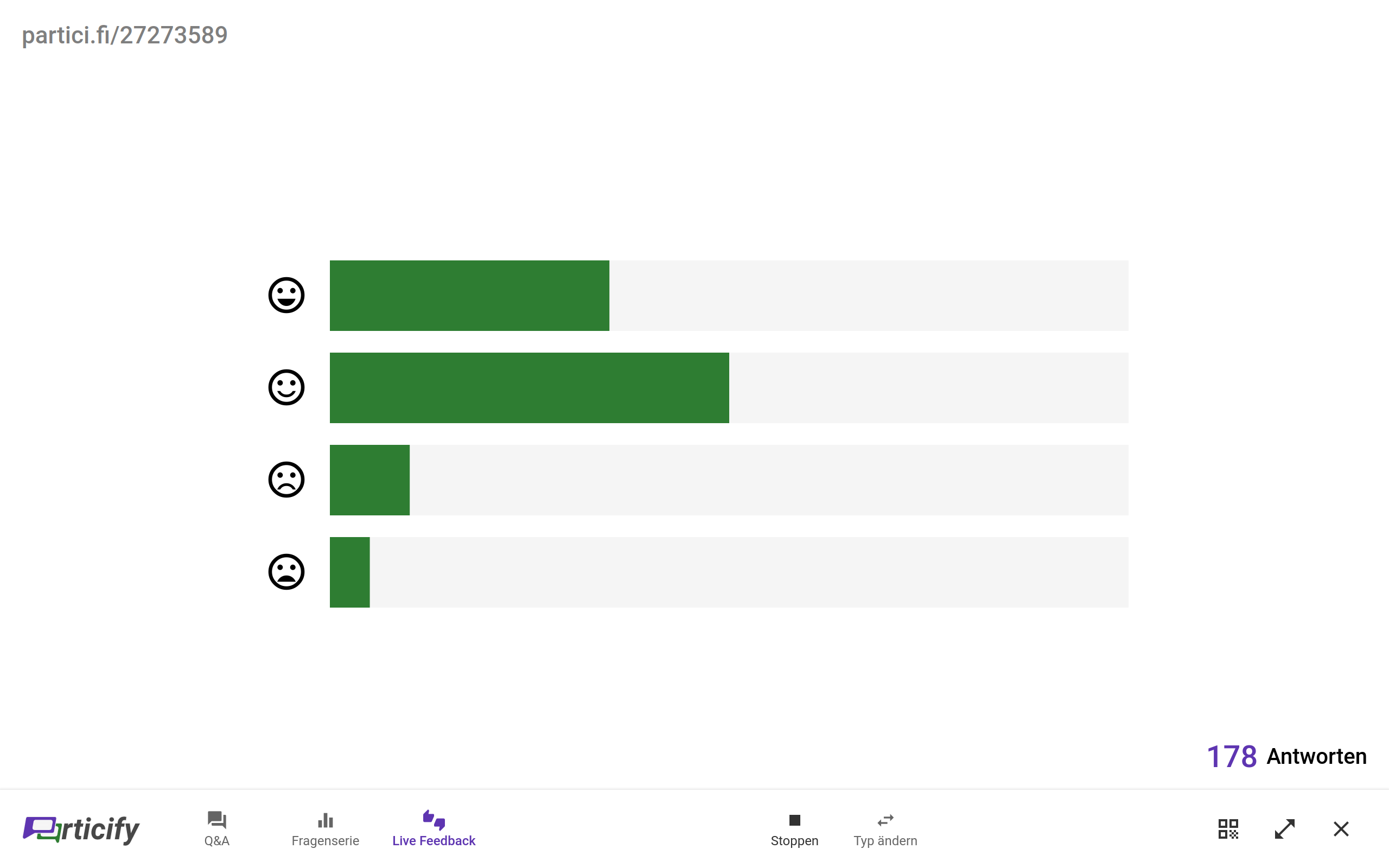 Live Feedback im Präsentationsmodus