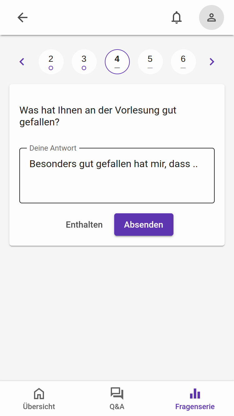 Offene Frage aus Sicht der Teilnehmenden